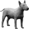 Bullterrier Grayscale Clip Art